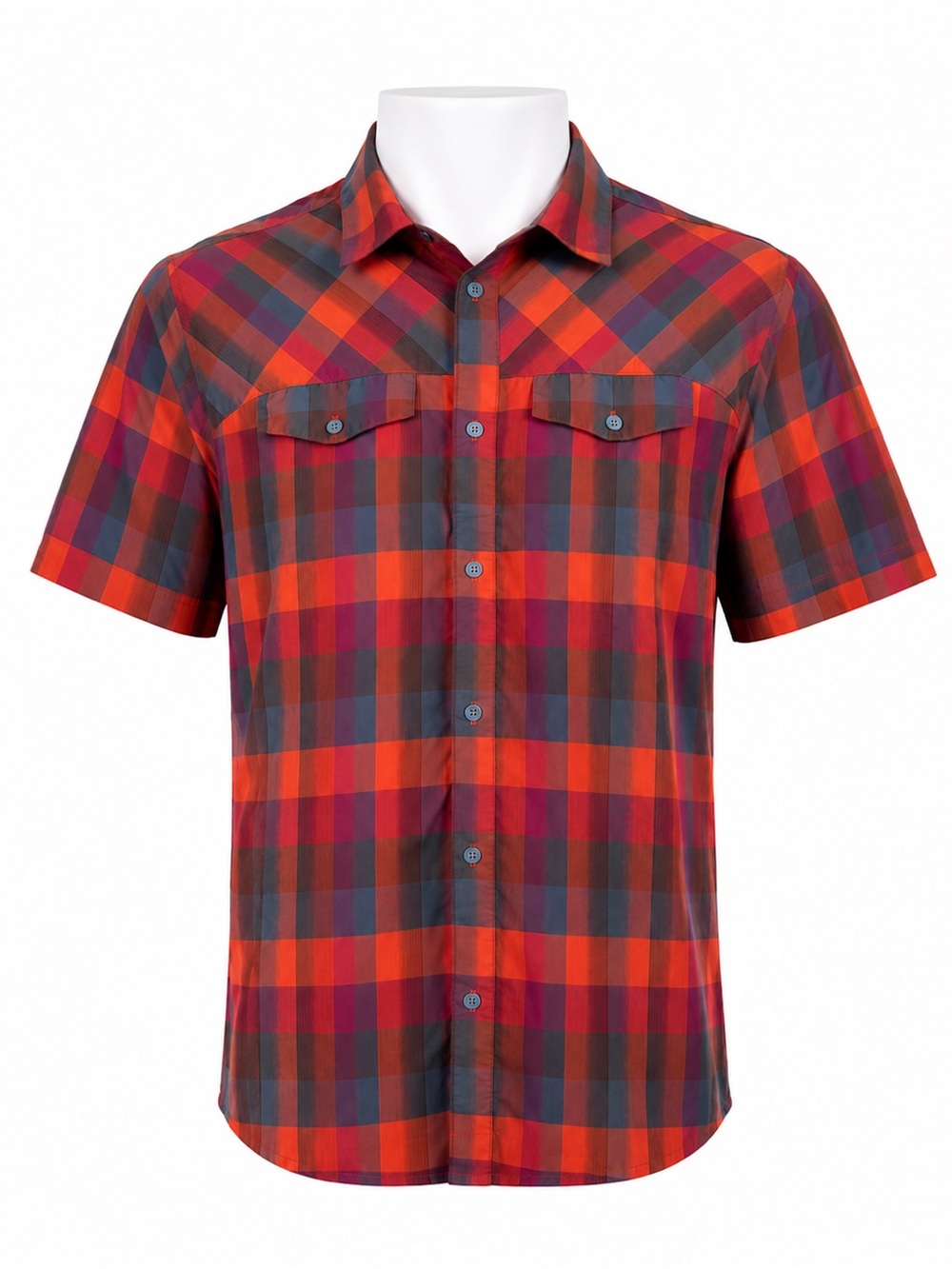 Size L Helly Hansen Men’s Plaid Short Sleeve Outdoor Hiking Shirt